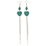 Colorful  Heart Dangle-Earrings #LQE2978