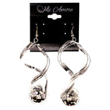 Silver-Tone Metal Dangle-Earrings #LQE2989