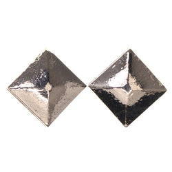 Silver-Tone Metal Stud-Earrings #LQE2999