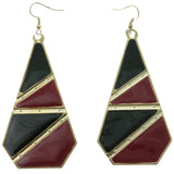 Gold-Tone & Multi Colored Metal Dangle-Earrings #LQE300