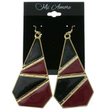 Gold-Tone & Multi Colored Metal Dangle-Earrings #LQE300