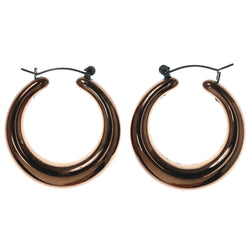 Bronze-Tone Acrylic Hoop-Earrings #LQE3817