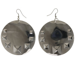 Silver-Tone Metal Dangle-Earrings #LQE403