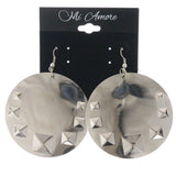 Silver-Tone Metal Dangle-Earrings #LQE403