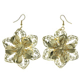 Gold-Tone Metal Dangle-Earrings #LQE434