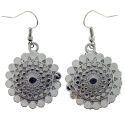 Silver-Tone Metal Dangle-Earrings #LQE435