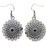 Silver-Tone Metal Dangle-Earrings #LQE435