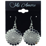 Silver-Tone Metal Dangle-Earrings #LQE435