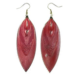 Pink & Gold-Tone Colored Metal Dangle-Earrings #LQE4400