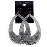 Silver-Tone Metal Dangle-Earrings #LQE454