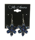 Mi Amore Dangle-Earrings Silver-Tone/Blue