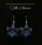 Mi Amore Dangle-Earrings Silver-Tone/Blue