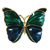 Butterfly Brooch-Pin Green & Blue Colored #LQP1255