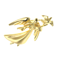 Flying Angel Bird Brooch-Pin Gold-Tone Color  #LQP1264