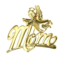 Mom Angel Brooch-Pin Gold-Tone Color  #LQP1299