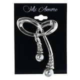 String Brooch-Pin With Crystal Accents  Silver-Tone Color #LQP1344