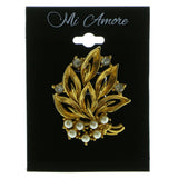 Gold-Tone Metal Brooch Pin #LQP137