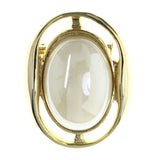 Gold-Tone & White Colored Metal Brooch-Pin With Bead Accents #LQP1390