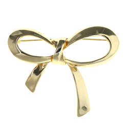 Bow Brooch-Pin Gold-Tone Color  #LQP1396