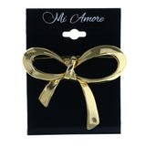 Bow Brooch-Pin Gold-Tone Color  #LQP1396
