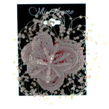 Flower Brooch-Pin With Bead Accents  Pink Color #LQP1490