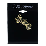 Classic Car Brooch-Pin With Crystal Accents  Gold-Tone Color #LQP1492