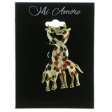 Giraffe Brooch Pin Gold-Tone & Multi Colored #LQP150
