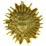 Sun Face Brooch Pin Gold-Tone Color  #LQP173