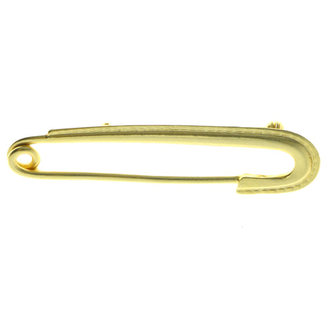 Safety Pin Brooch-Pin Gold-Tone Color  #LQP224