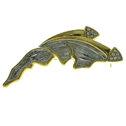 Arrows Brooch-Pin With Crystal Accents Gold-Tone & Silver-Tone Colored #LQP225