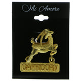 Zodiac Capricorn Brooch-Pin Gold-Tone Color  #LQP251