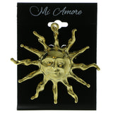 Sun  Brooch-Pin Gold-Tone Color  #LQP259