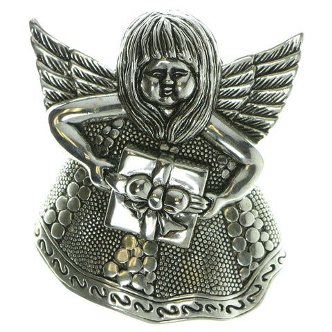 Angel Brooch Pin Silver-Tone Color  #LQP26