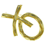 XO Brooch-Pin Gold-Tone Color  #LQP271