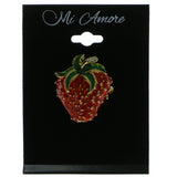 Strawberry Brooch-Pin Gold-Tone & Red Colored #LQP282