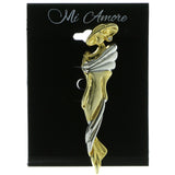 Fashionista Brooch-Pin With Crystal Accents Gold-Tone & Silver-Tone Colored #LQP305