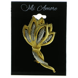 Bouquet Brooch-Pin Gold-Tone & Silver-Tone Colored #LQP306