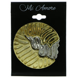 Gold-Tone & Silver-Tone Colored Metal Brooch-Pin #LQP307