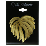 Leaf Brooch-Pin Gold-Tone Color  #LQP312