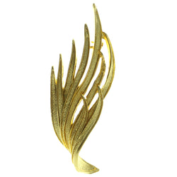 Grass Brooch-Pin Gold-Tone Color  #LQP313
