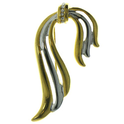 Gold-Tone & Silver-Tone Colored Metal Brooch-Pin #LQP314