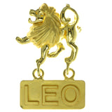 Zodiac Leo Brooch-Pin Gold-Tone Color  #LQP321