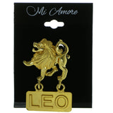Zodiac Leo Brooch-Pin Gold-Tone Color  #LQP321