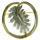 Gold-Tone & Silver-Tone Colored Metal Brooch-Pin #LQP329