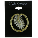 Gold-Tone & Silver-Tone Colored Metal Brooch-Pin #LQP329
