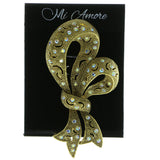 AB Finish Brooch-Pin With Crystal Accents Gold-Tone & Multi Colored #LQP343