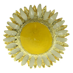 Sunflower Brooch-Pin Gold-Tone & Yellow Colored #LQP387