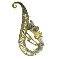 Gold-Tone & Silver-Tone Colored Metal Brooch-Pin #LQP399
