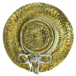 Hat Brooch Pin Gold-Tone & Silver Colored #LQP43