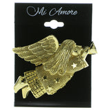 Angel Brooch-Pin Gold-Tone Color  #LQP456